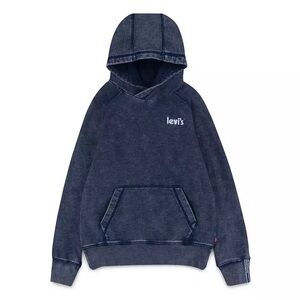 Brand new Levi’s boys denim hoodie sweatshirt faded blue size xl